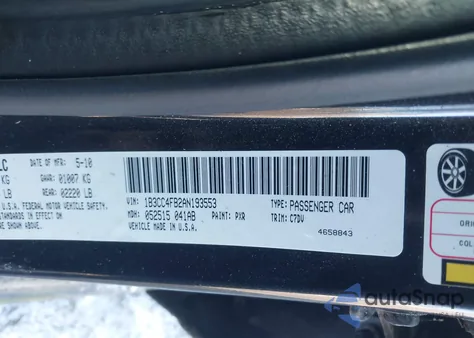 2010 Dodge Avenger Sxt z USA, uszkodzony, nr VIN 1B3CC4FB2AN193553